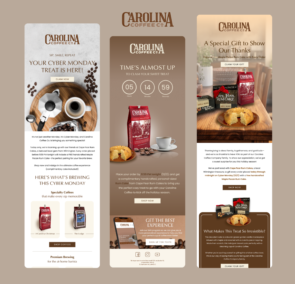 Carolina Coffee Co. Email Showcase