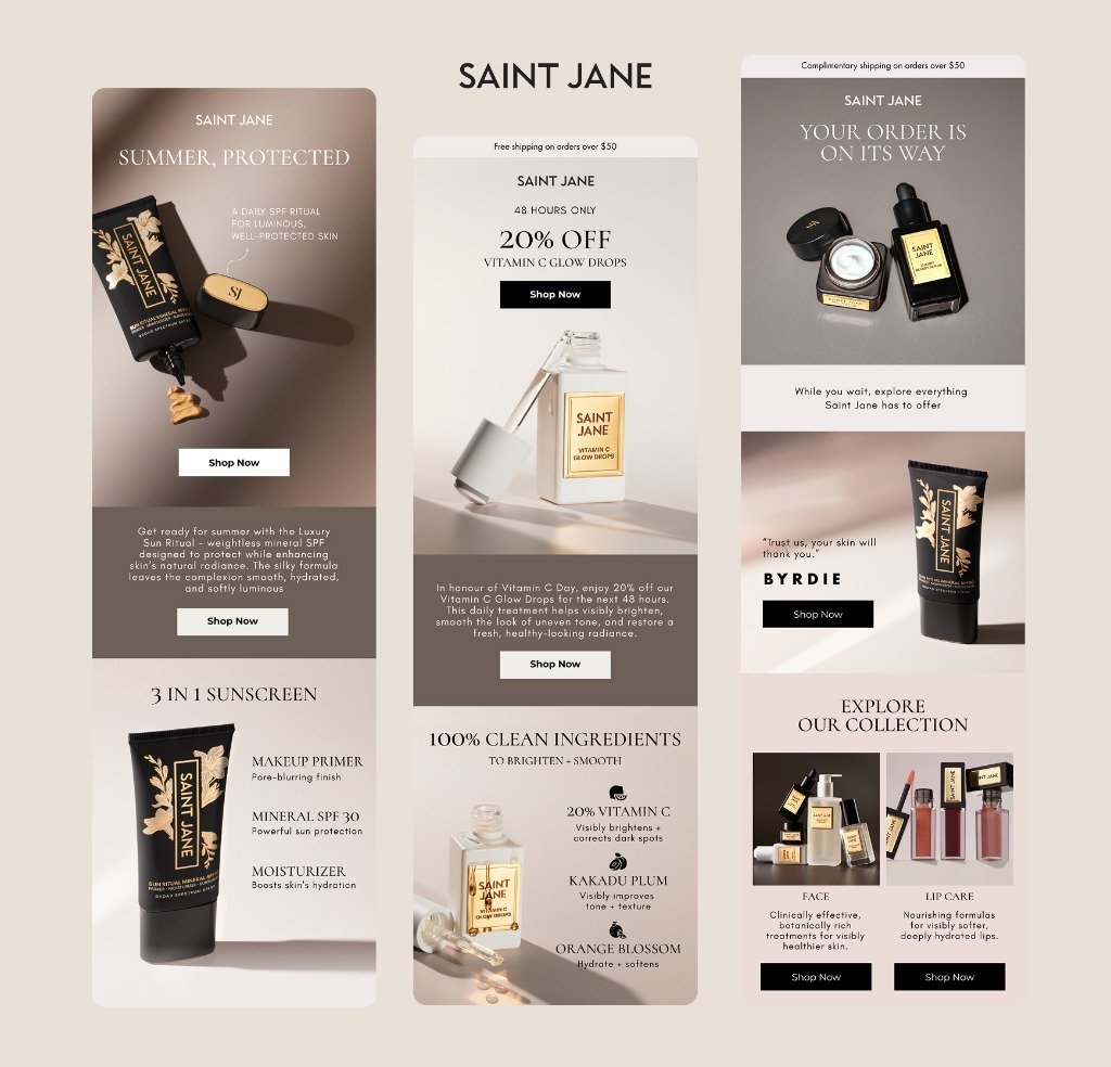Saint Jane Email Marketing Showcase